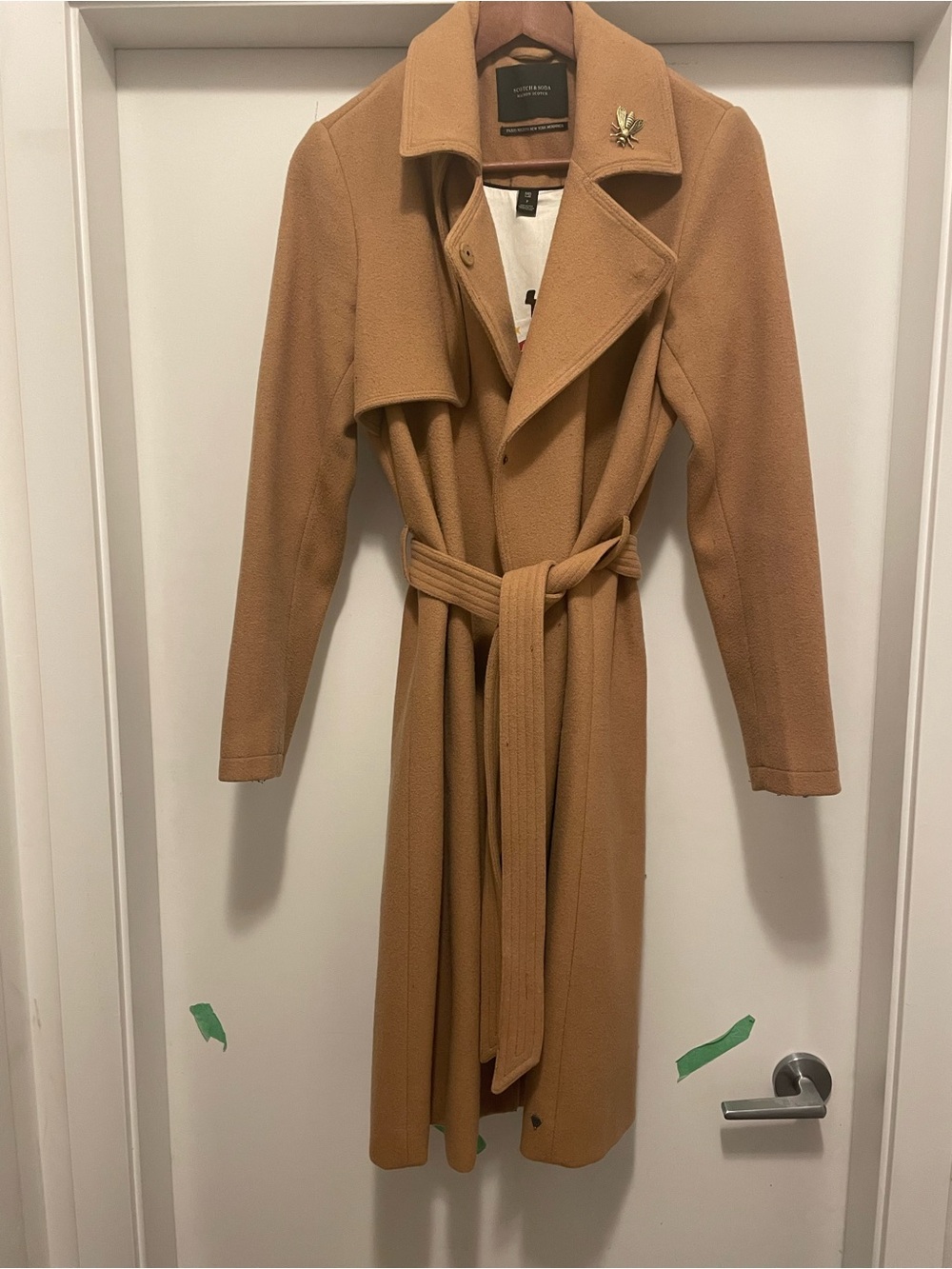 Scotch & Soda Camel Wool-Blend Coat
